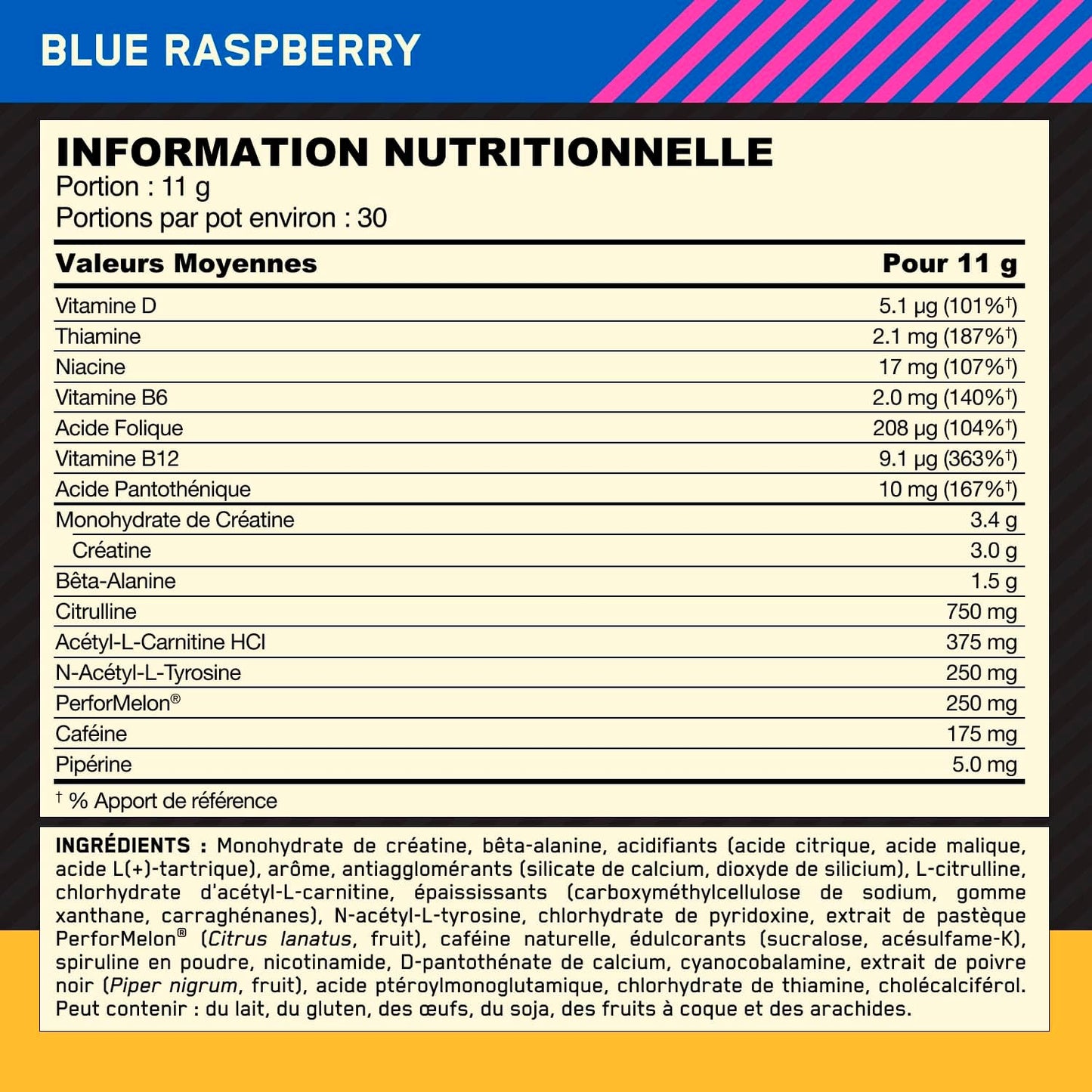ON - Gold Standard Pre Workout - Boost votre énergie et votre concentration
