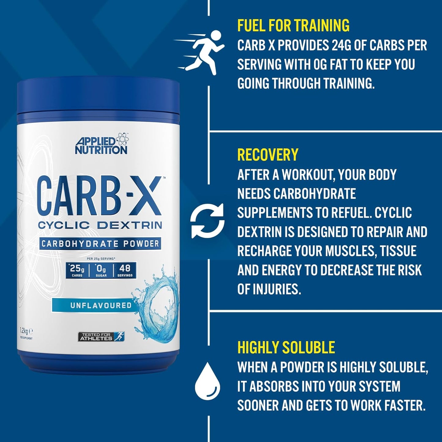 Applied Nutrition - Carb X - Glucides en poudre