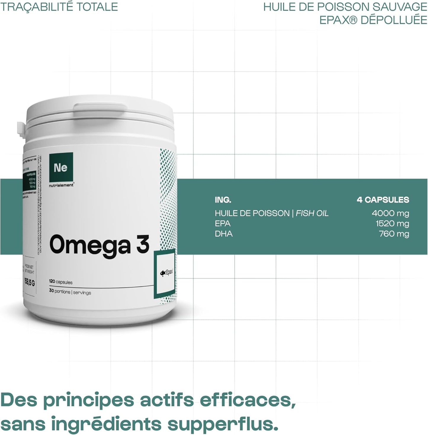 Nutrielement - Oméga 3 Epax® 4000Mg