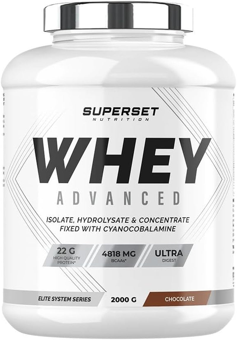 Superset Nutrition - Pack Prise De Muscle Sec Expert - 100% Whey Proteine Advanced 2Kg Chocolat - No Pump Xtreme - Créa Max - Xenatest Hardcore