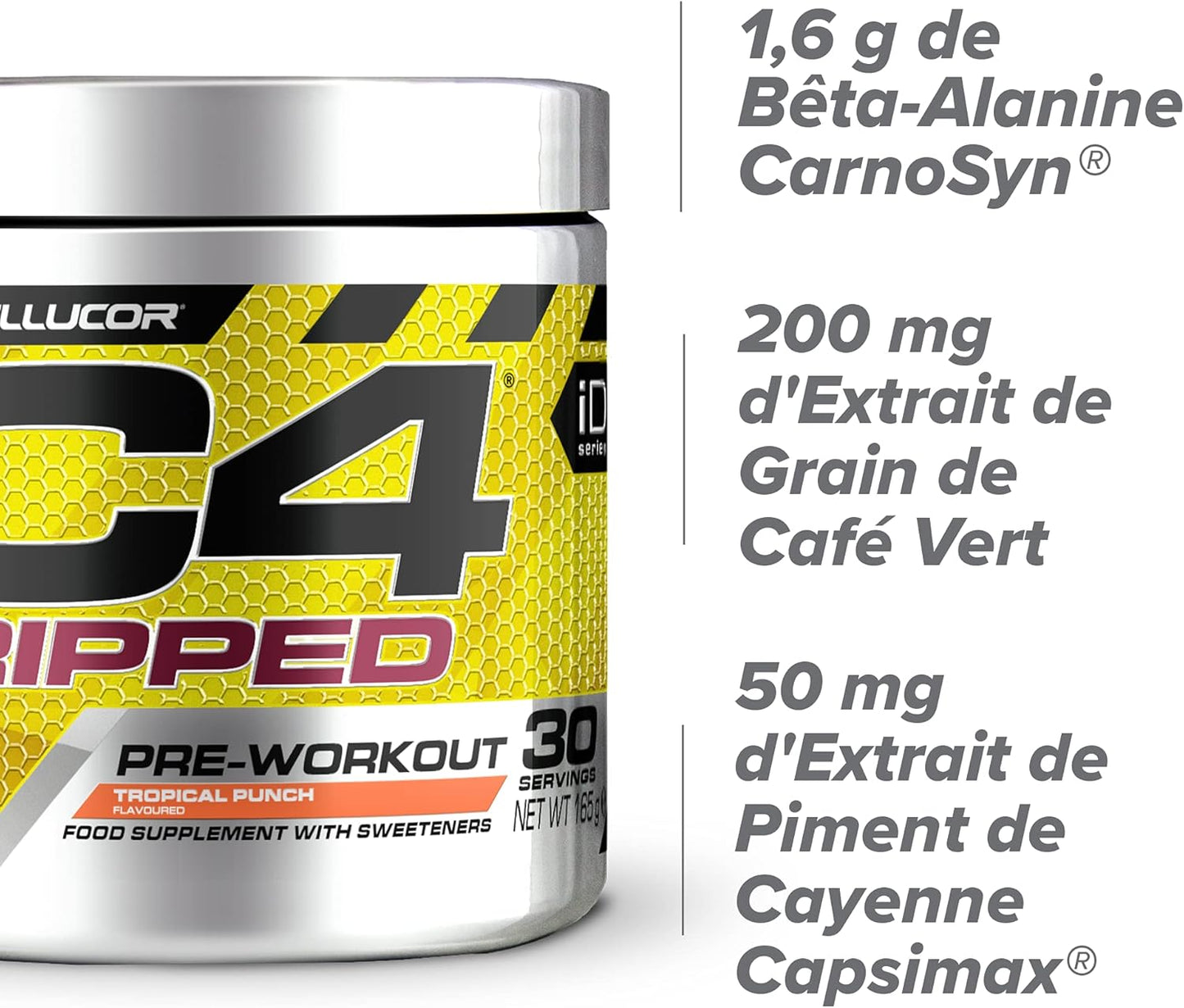 CELLUCOR - C4 RIPPED - Pre-Workout C4 Ripped - Boisson Énergisante