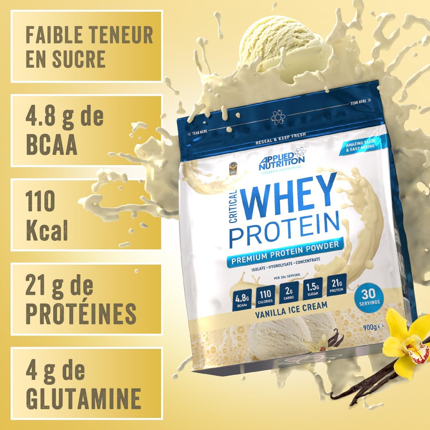 Applied Nutrition - Whey Protein + BCAA et Glutamine