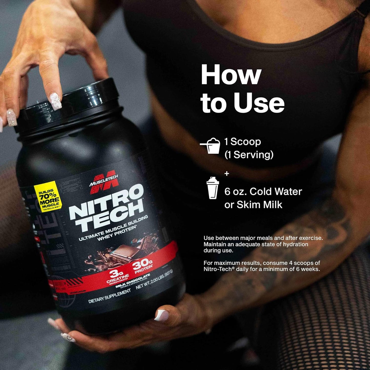 Muscletech - Nitro-Tech - 30G Protein / 3G Creatine