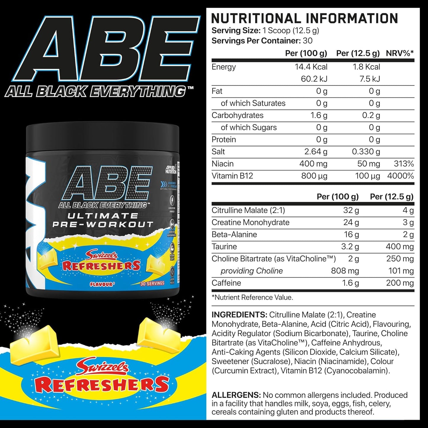 Pré-Workout - All Black Everything - Citrulline, Créatine Et Bêta-Alanine
