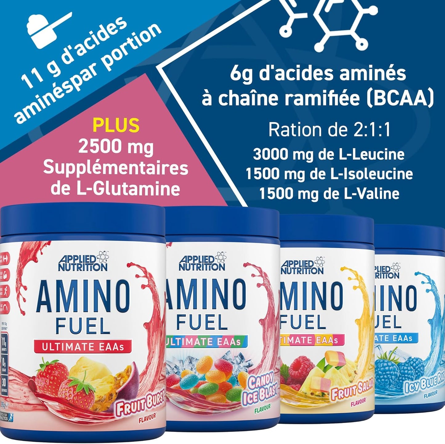 Applied Nutrition - Amino Fuel - BCAA - Complément D'Acides Aminés