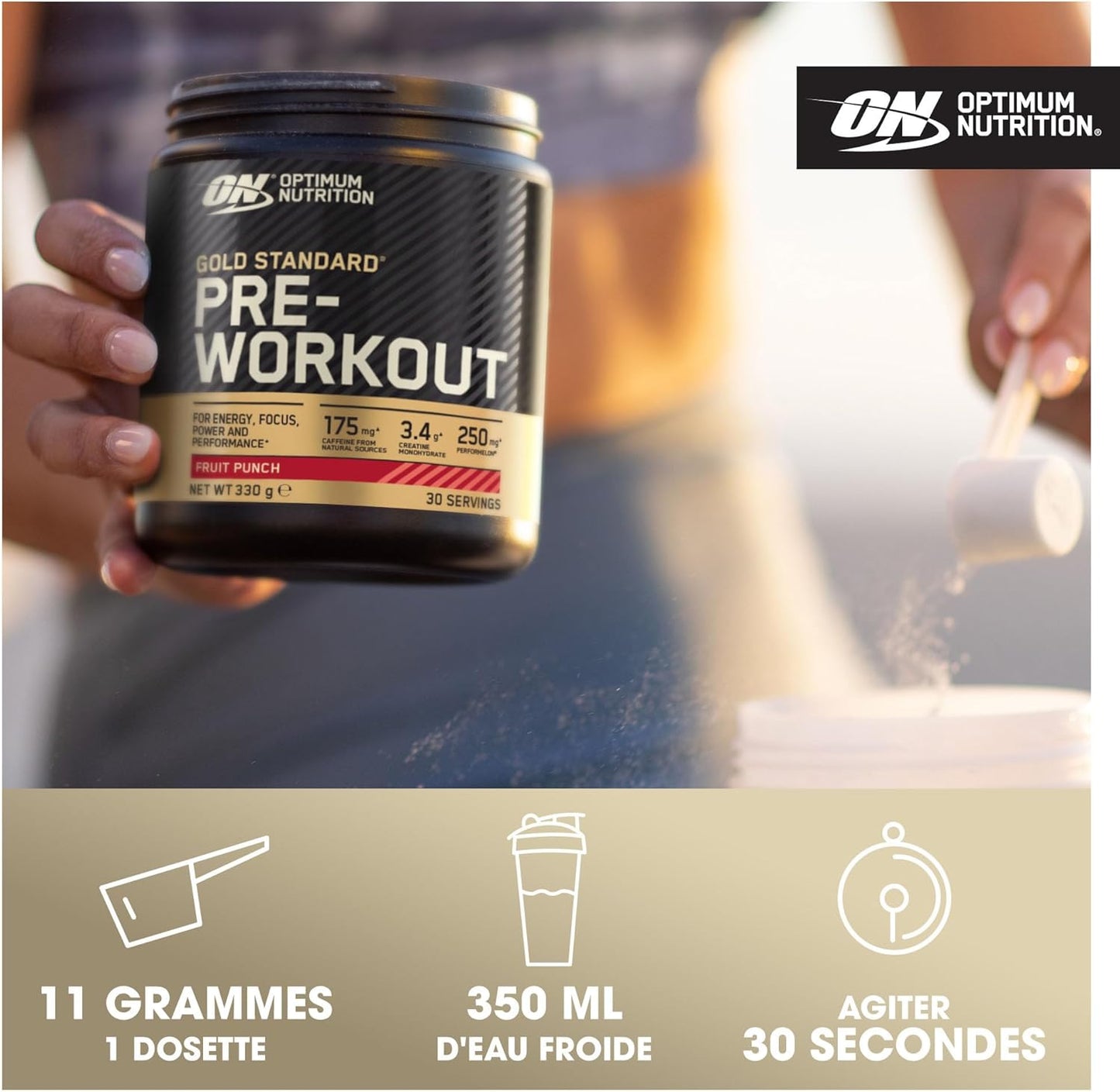 ON - Gold Standard Pre Workout - Boost votre énergie et votre concentration