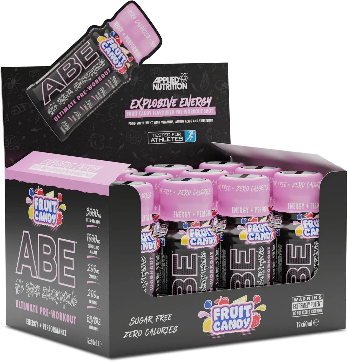 Applied Nutrition - ABE All Black Everything - Boisson Isotonique avec Citrulline, Bêta-Alanine, Caféine