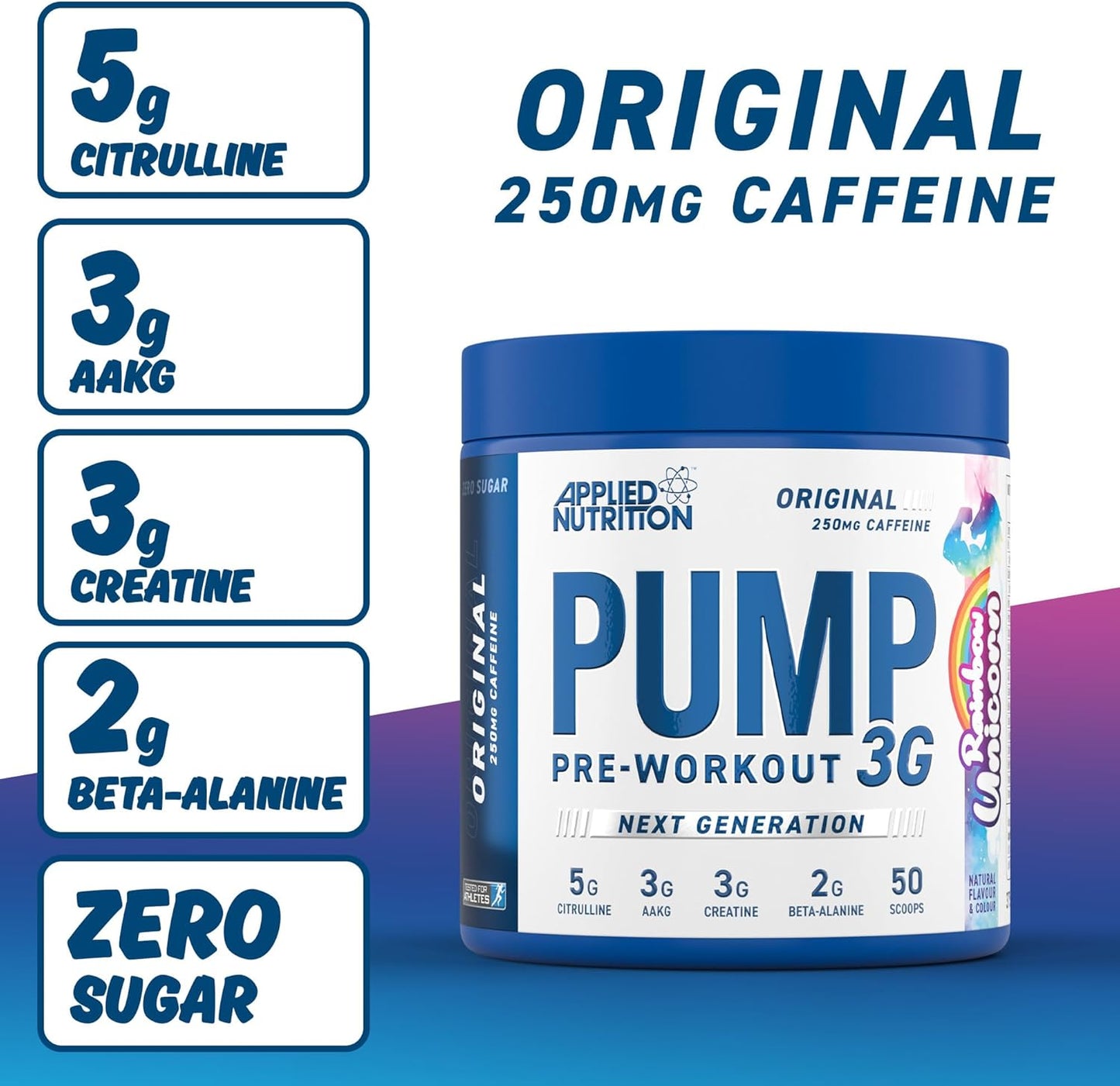 Applied Nutrition - Pump 3G Pre Workout - Pré-Entraînement, Booster Énergie, Concentration et Performance 