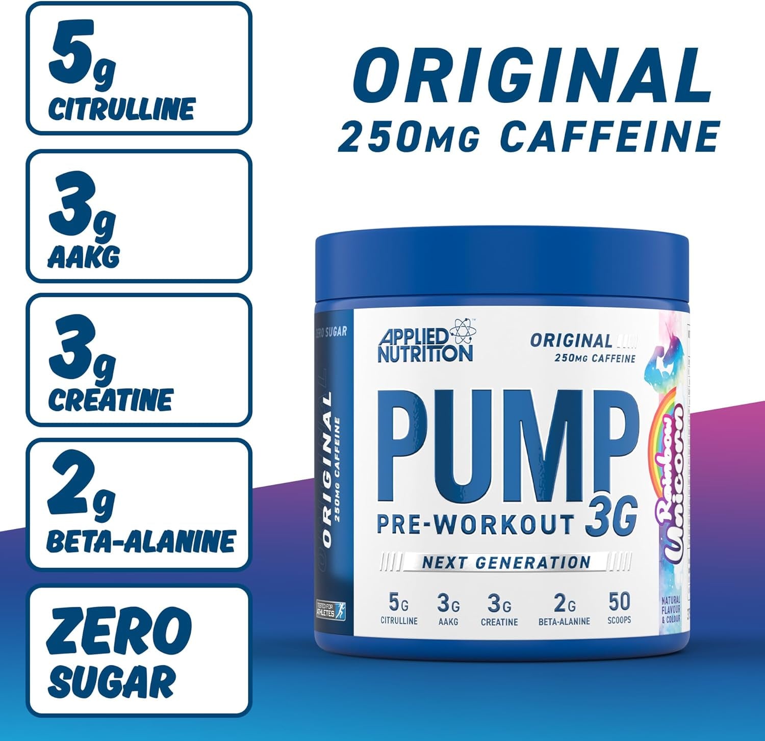 Applied Nutrition - Pump 3G Pre Workout - Pré-Entraînement, Booster Énergie, Concentration et Performance 