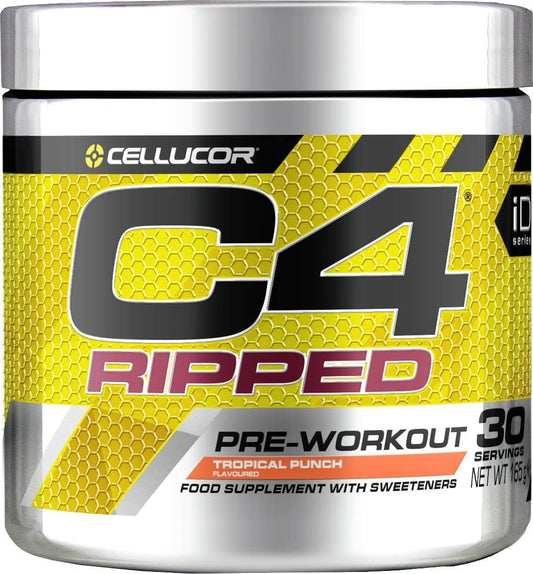 CELLUCOR - C4 RIPPED - Pre-Workout C4 Ripped - Boisson Énergisante 