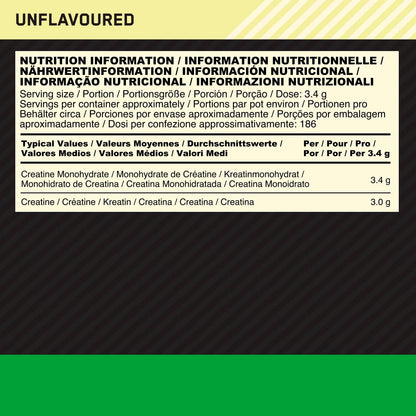 ON - Micronised Creatine - 100% Pure - 186 Portions