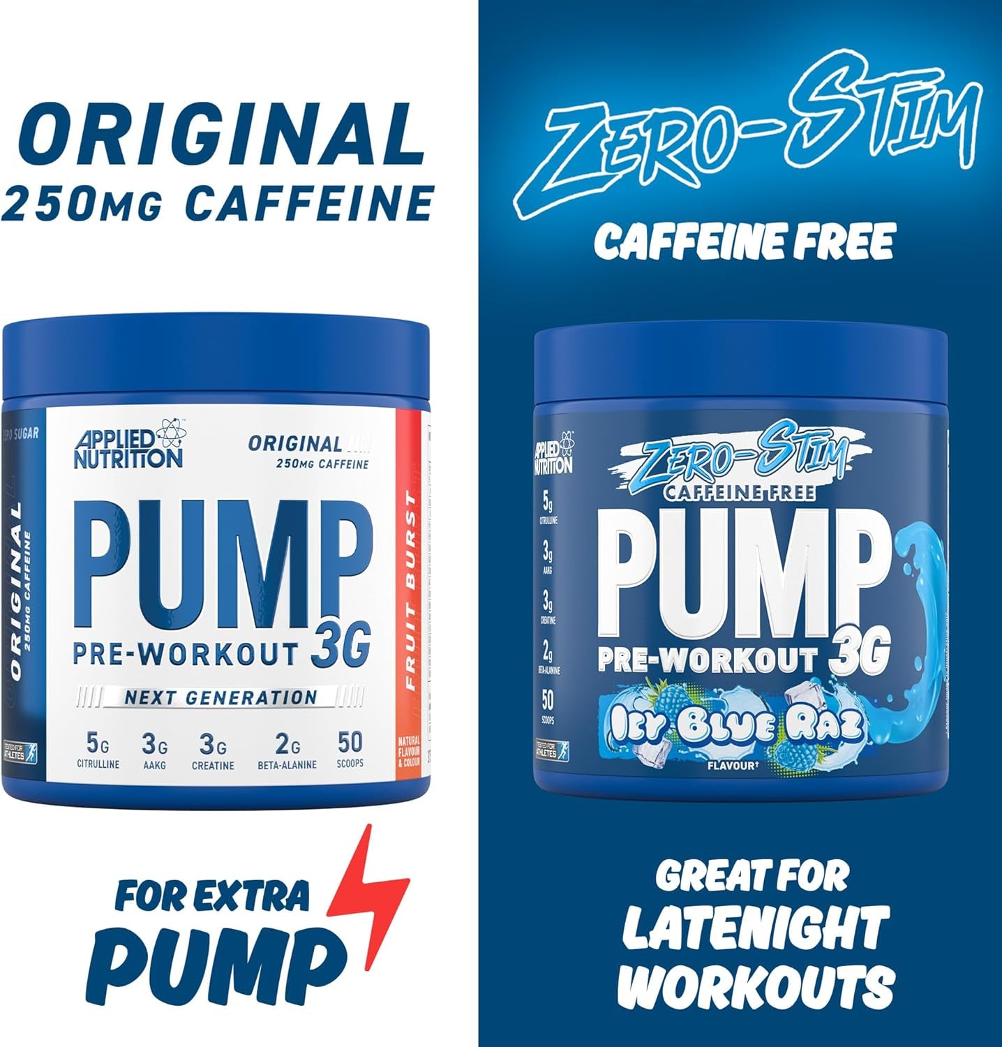 Applied Nutrition - Pump 3G Pre Workout - Pré-Entraînement, Booster Énergie, Concentration et Performance 