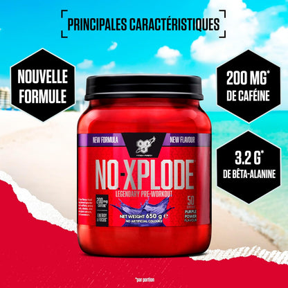 BSN - Nutrition N.O.-Xplode - Pre Workout En Poudre - Maintient L'Énergie Et La Concentration 