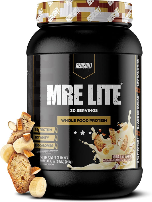 REDCON1 - MRE Lite Whole Food Protein - Substitut de Repas / Faible en Glucides / Sans Whey / Protéines Animales / avec Huiles MCT