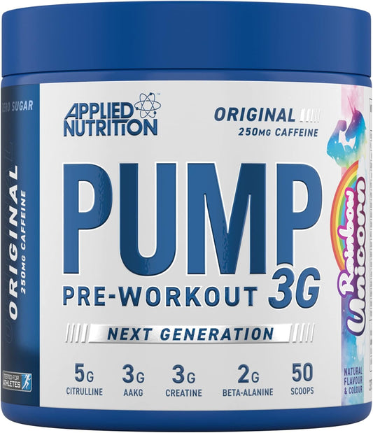 Applied Nutrition - Pump 3G Pre Workout - Pré-Entraînement, Booster Énergie, Concentration et Performance 