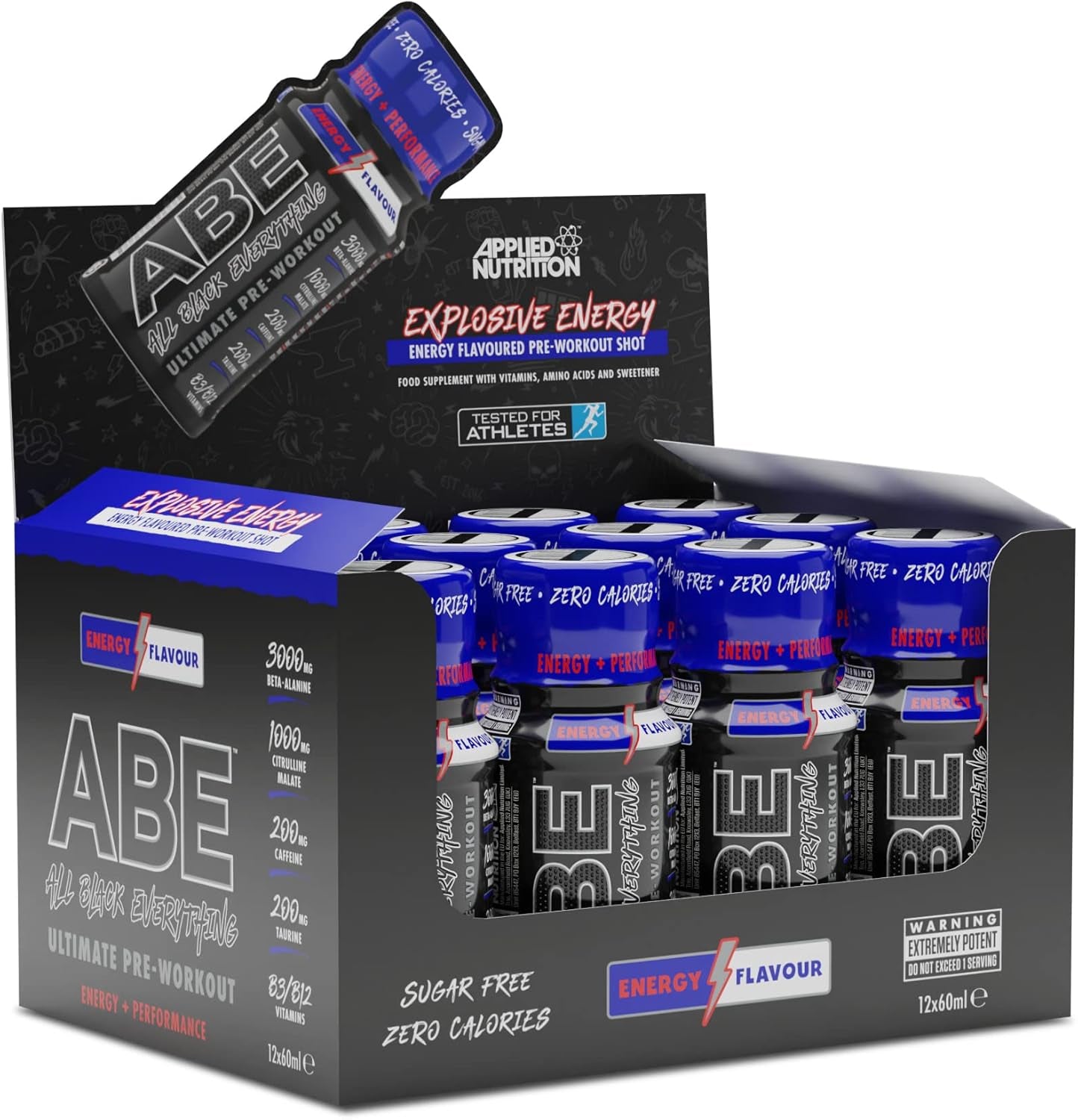 Applied Nutrition - ABE All Black Everything - Boisson Isotonique avec Citrulline, Bêta-Alanine, Caféine