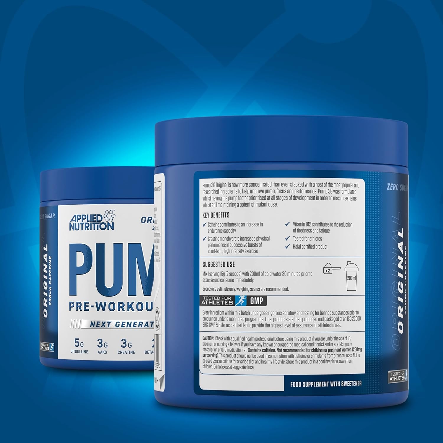 Applied Nutrition - Pump 3G Pre Workout - Pré-Entraînement, Booster Énergie, Concentration et Performance 